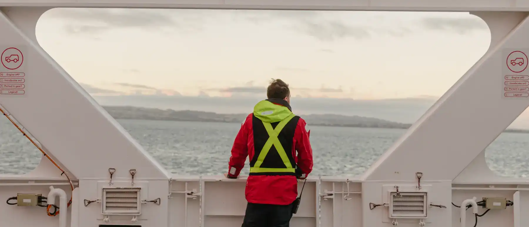 SeaLink Worker stares out to Hauraki Gulf